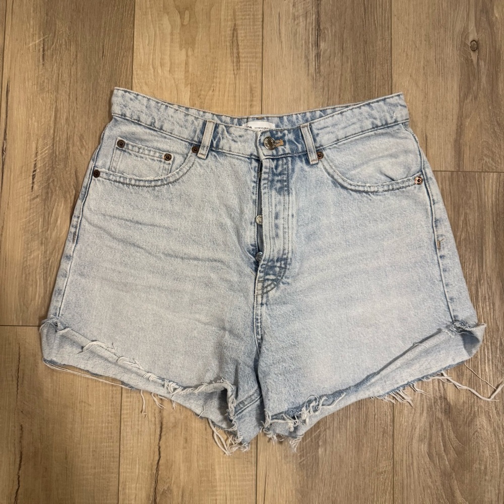 Zara Light Blue Jean Shorts